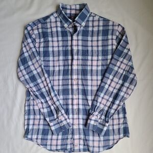 Vineyard Vines Pink and Blue Plaid Classic Fit Murray Shirt